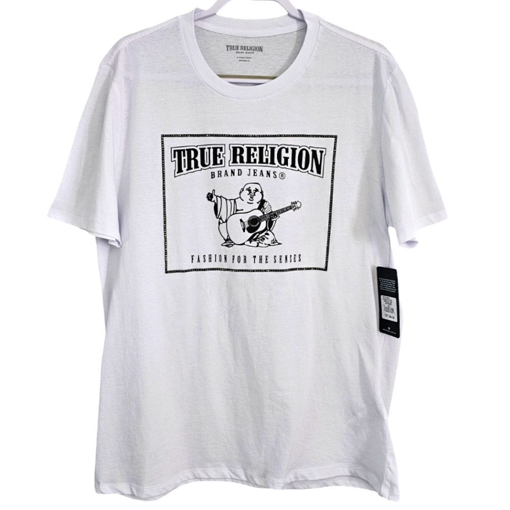 True Religion Optic White Boyfriend Tee